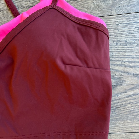 JoyLab Burgundy and Pink Cross-Back Sports Bra - Picture 2 of 6